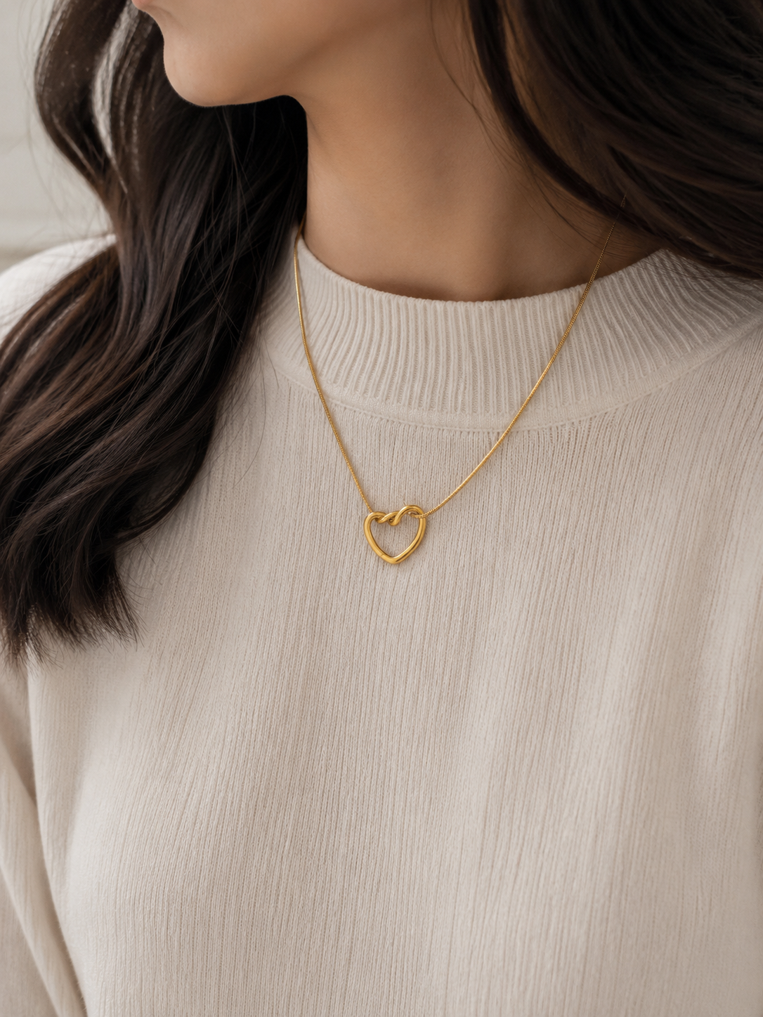 Heart Necklace (Anti tarnish)