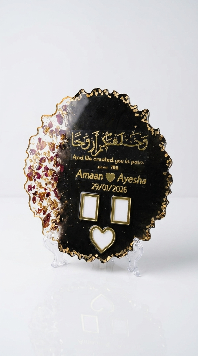 Personalised Resin Thumb Print Nameplate