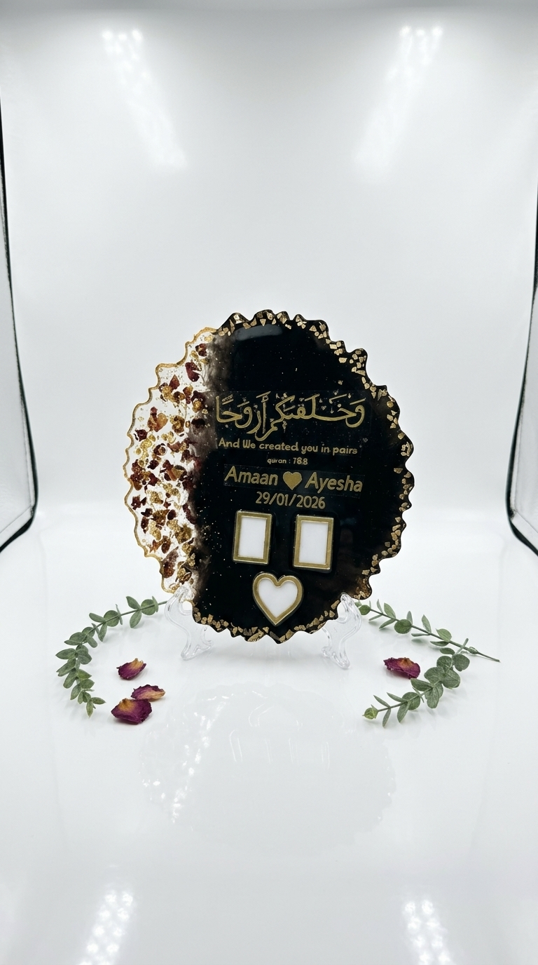 Personalised Resin Thumb Print Nameplate