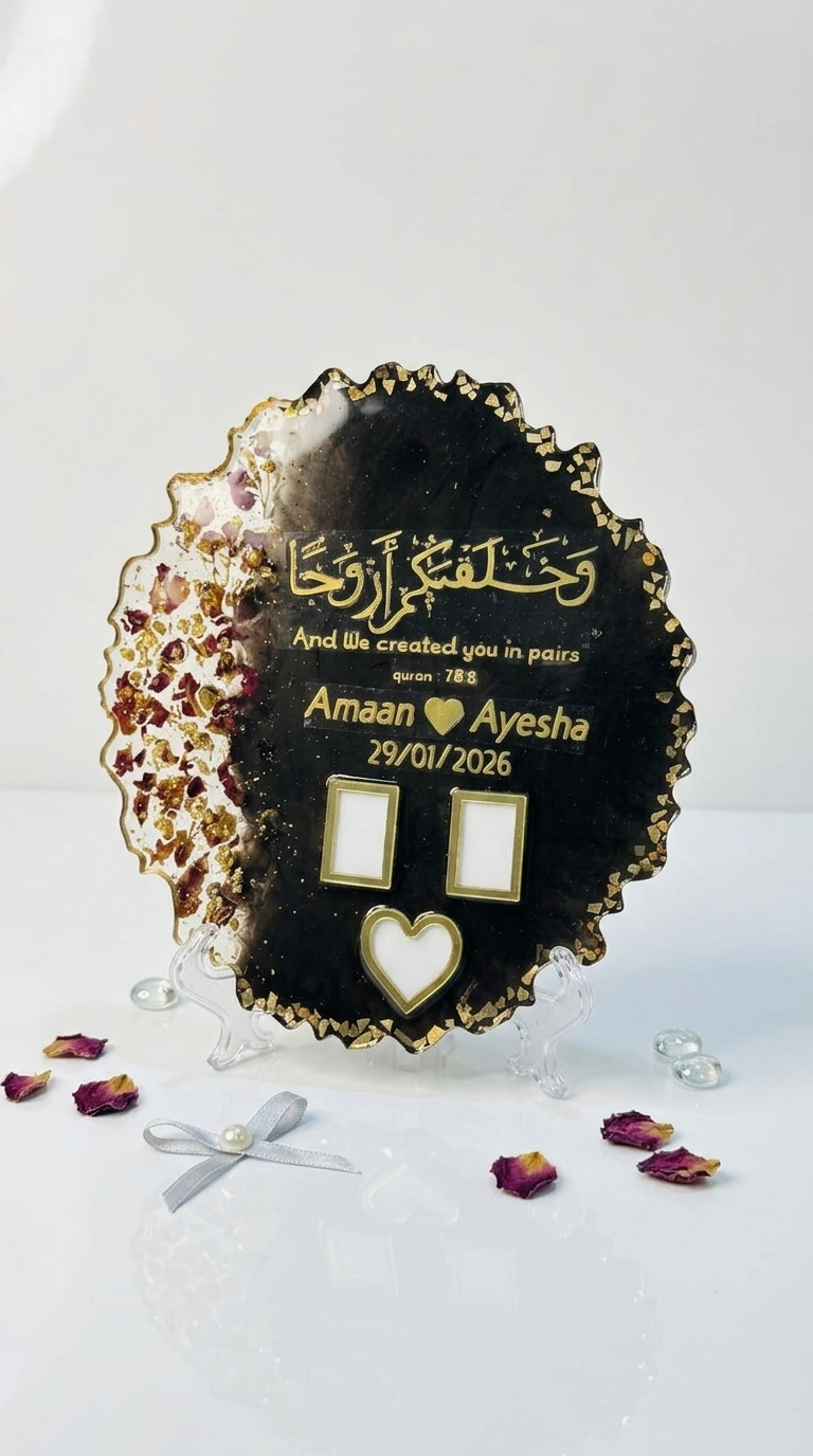 Personalised Resin Thumb Print Nameplate
