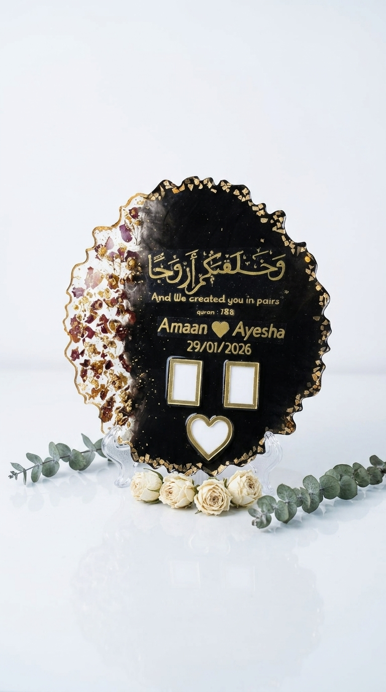 Personalised Resin Thumb Print Nameplate