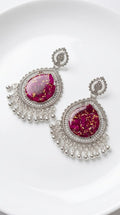 Preserved Flower Resin Jhumkas – Handmade Earrings