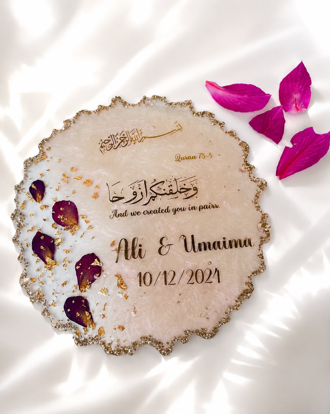 Personalised Resin Nameplate - 8 Inch [Rose Preservation]