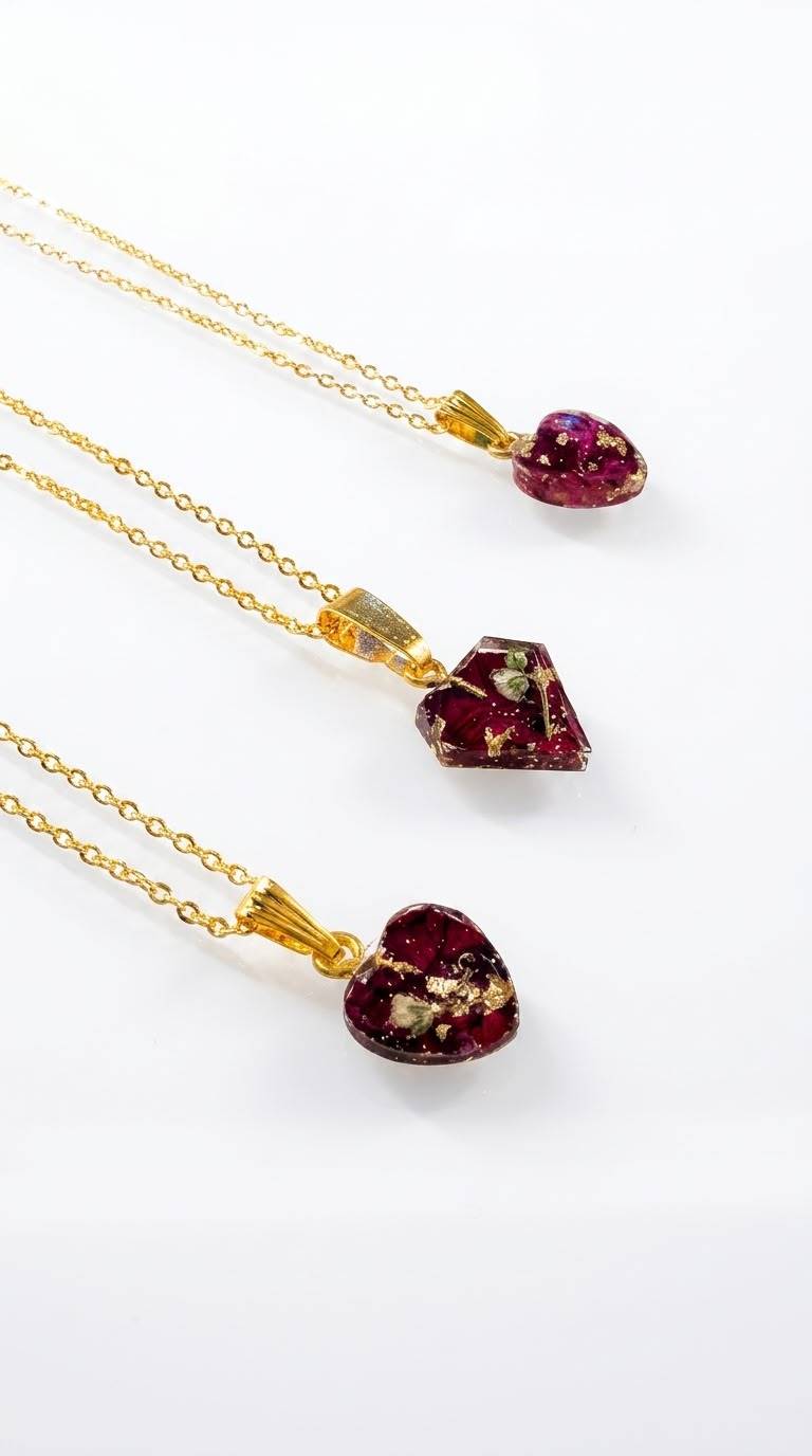 Mini Flower Preservation Resin Pendant