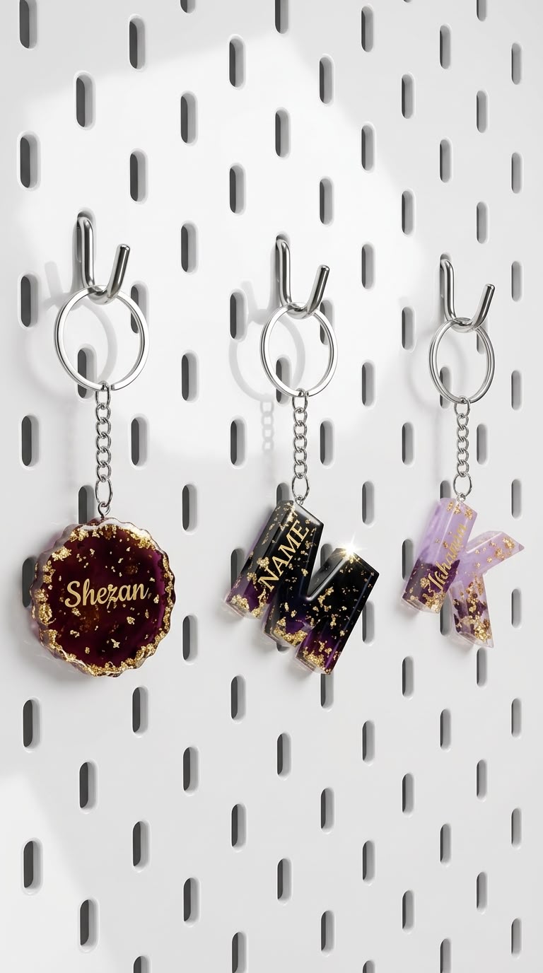 Resin Personalised Name Keychain